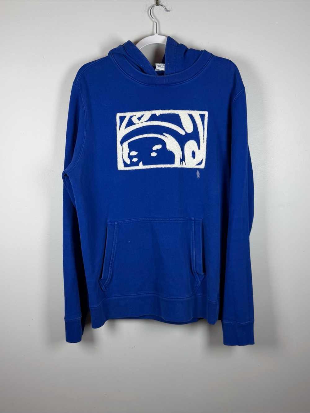 Billionaire Boys Club BBC Hoodie Mens Large Blue Logo Spellout Fall Pullover